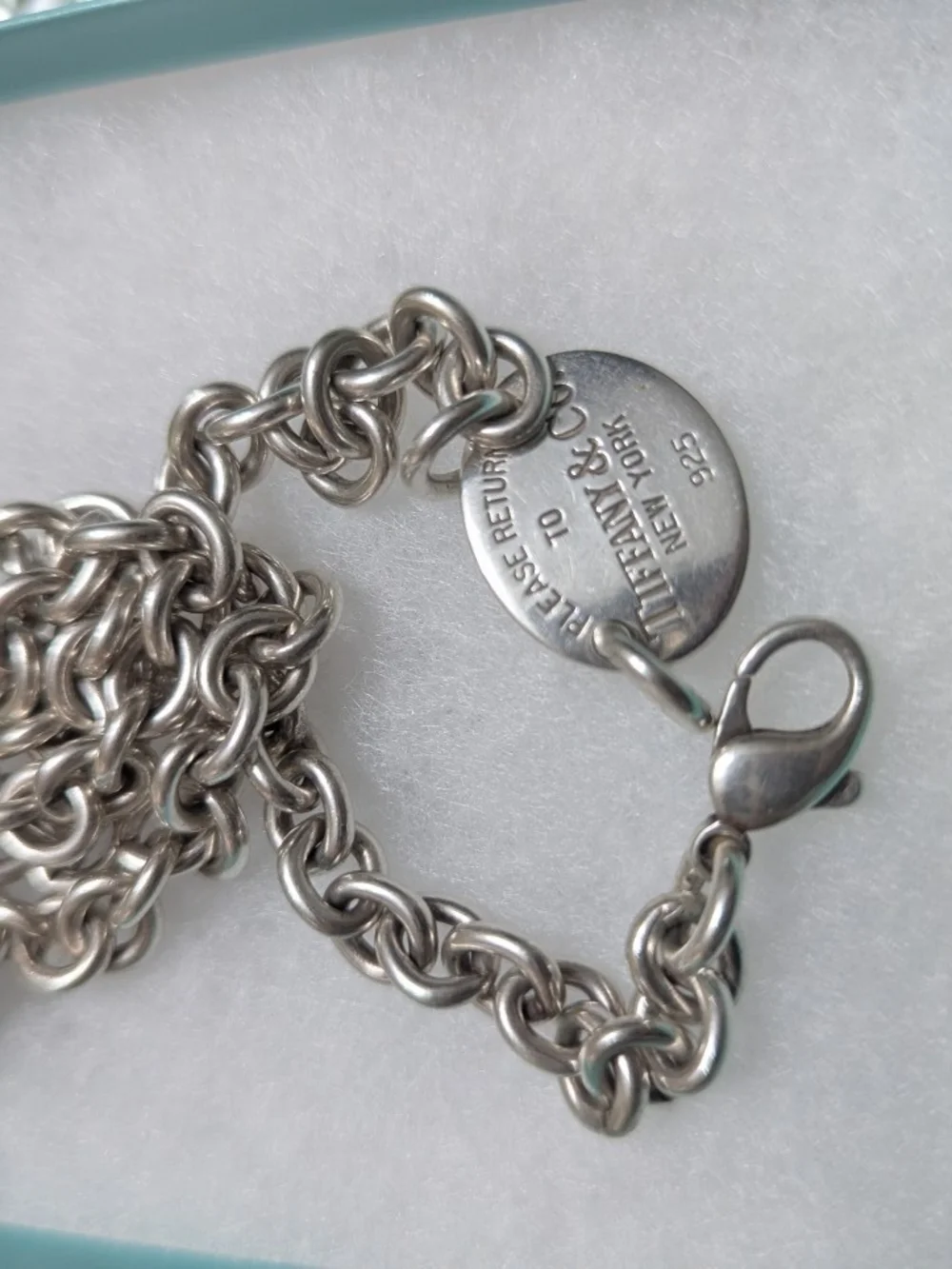 EUC Tiffany & Co. Sterling Silver 'Please Return to Tiffany' Link Necklace - Picture 3 of 6